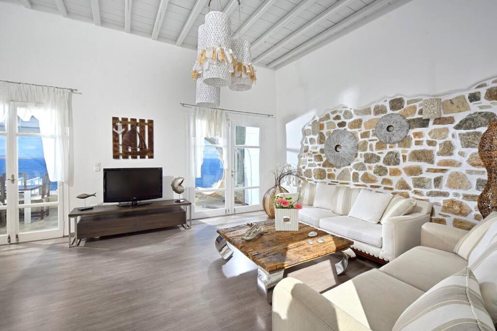 Mykonos Sea View Luxury Villa By Calypso Sunset Villas Mykonos Town ภายนอก รูปภาพ