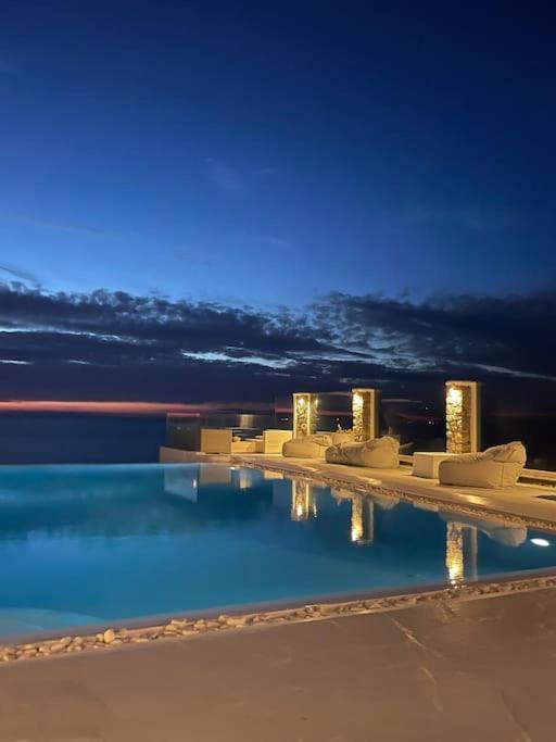 Mykonos Sea View Luxury Villa By Calypso Sunset Villas Mykonos Town ภายนอก รูปภาพ