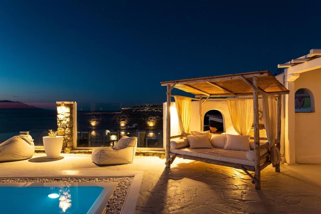 Mykonos Sea View Luxury Villa By Calypso Sunset Villas Mykonos Town ภายนอก รูปภาพ