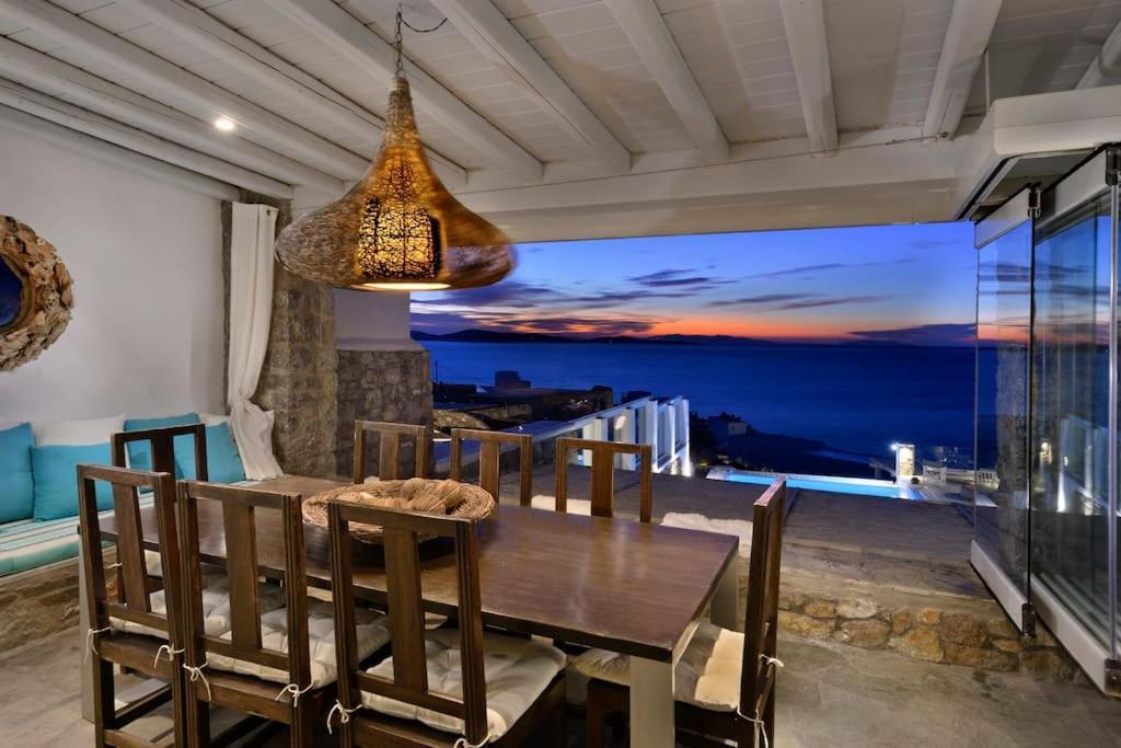 Mykonos Sea View Luxury Villa By Calypso Sunset Villas Mykonos Town ภายนอก รูปภาพ