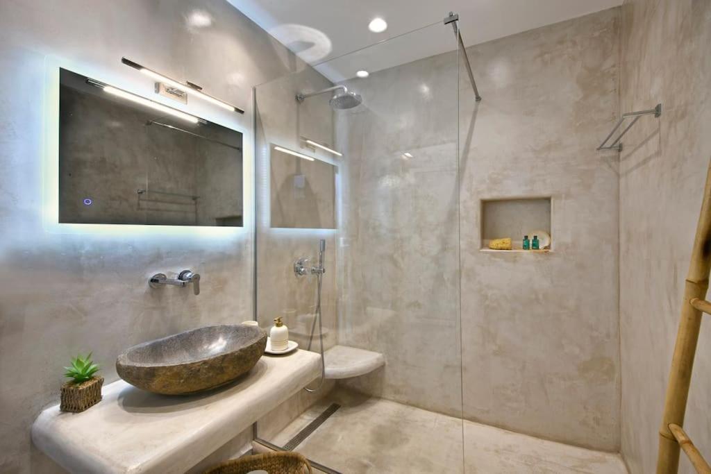 Mykonos Sea View Luxury Villa By Calypso Sunset Villas Mykonos Town ภายนอก รูปภาพ